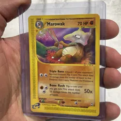 Pokemon Card - Aquapolis 54/147 - MAROWAK (uncommon) - LP+ Vintage Vtg Nintendo - Image 2