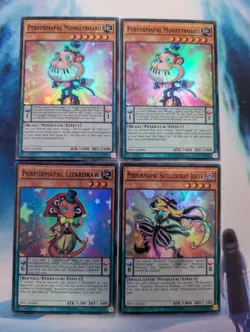 YuGiOh! 4 Card Performapal Super Rare Deck Core Ft Monkeyboard OP01-EN008 - Image 1