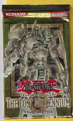 Yugioh "The Lost Millennium" 9-Card Sealed Booster Pack X1 - Image 1