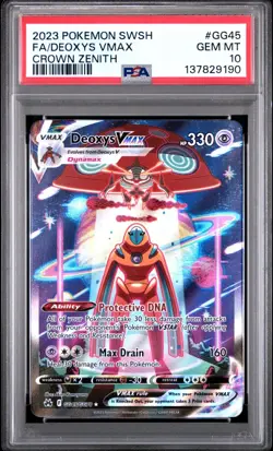 PSA 10 DEOXYS VMAX GG45/GG70 FULL ART CROWN ZENITH POKEMON 😍 - Image 1