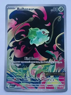 Pokemon TCG Bulbasaur 133/132 Secret Rare Mega Evolution Set Stamped - Image 1