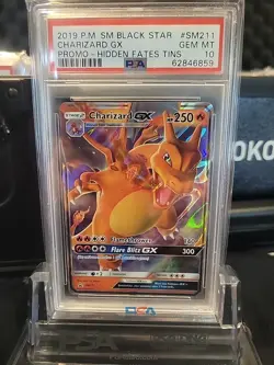 Pokemon Charizard GX SM211 Black Star Promo Holo Full Art PSA 10 2019 - Image 1