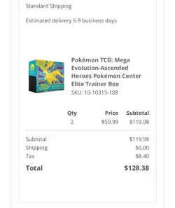 Pokemon Center Mega Evolution: Ascended Heroes ETB 2/20/2026 (pre-order) - Image 1