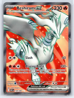 Reshiram ex 158/086 - Pokemon White Flare - Ultra Rare - NM - Image 1