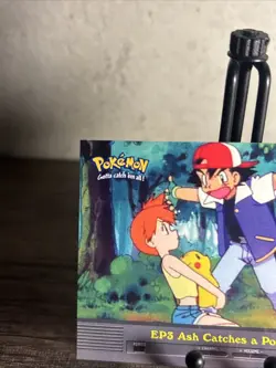 EP3 Ash Catches A Pokemon Topps Series 2 TV Animation Ed. Blue Label Pokemon NM - Image 2