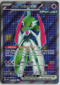 Pokemon Iron Valiant ex - 225/182 SV04: Paradox Rift NM card - Image 1