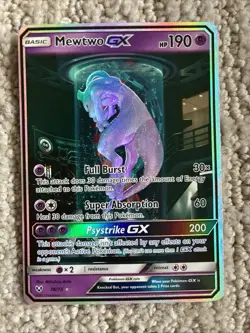 Pokemon TCG Shining Legends Mewtwo GX Secret Rare Card 78/73 Never Played NM - Image 1