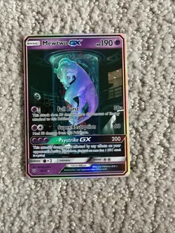 Pokemon TCG Shining Legends Mewtwo GX Secret Rare Card 78/73 Never Played NM - Image 3