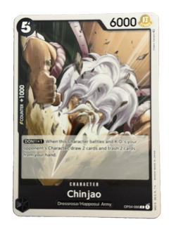 New: One Piece CCG Chinjao OP04-086 Kingdoms of Intrigue Regular Common - Image 1