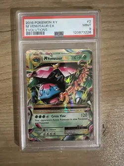 Pokemon TCG M Venusaur EX XY Evolutions 2/108 Mega Holo Rare PSA 9 - Image 1