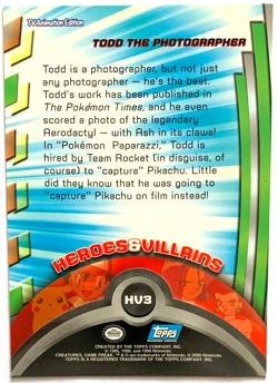 2000 Topps Pokemon TV Animation Edition Series 2 Todd #HV3 - Image 2
