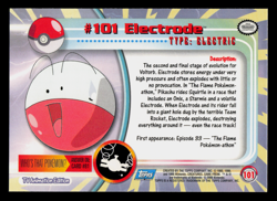 NM - Pokemon Topps Electrode #101 TV Animation Edition Series 2 (Blue Logo) - Image 2