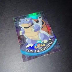 Pokemon Topps TV Animation Series 1 (Blue Logo) #09 Blastoise Rainbow Holo - Image 1