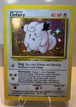 1999 Pokemon Clefairy Card 5/102 Base Set Unlimited MP - Image 1