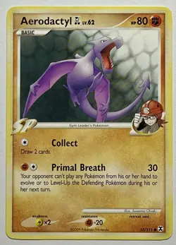 Aerodactyl Lv. 62 55/111 (MP) Non-Holo Platinum: Rising Rivals 2009 Pokemon Card - Image 1