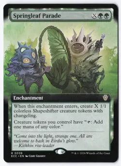 Springleaf Parade (Extended Art) R Commander: Lorwyn Eclipsed 39 NM - Image 1