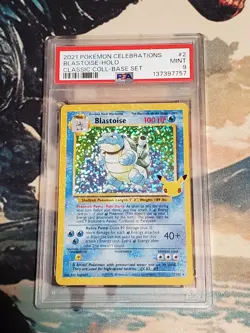 Blastoise Holo Rare 2/102 PSA 9 MINT - 2021 Pokemon Celebrations Classic #1 - Image 1