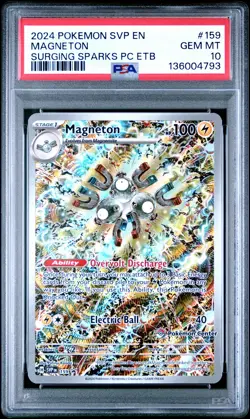 Magneton 159/191 Surging Sparks Pokemon Center Elite Trainer Box Pokemon PSA 10 - Image 1
