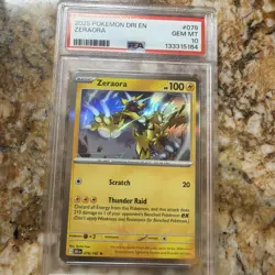 Pokemon TCG Zeraora 078/182 SV: Destined Rivals Holo Rare Card EN-NM 2025 PSA 10 - Image 4