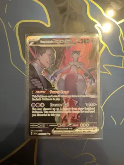 Pokemon TCG Destined Rivals Team Rocket's Mewtwo EX SIR 231/182 - Image 1