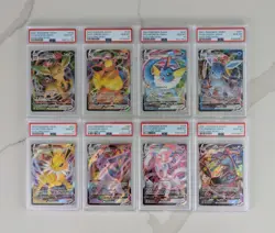 Pokemon Evolving Skies PSA 10 VMAX Eevee Evolutions Set (8) - Image 1