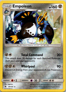 Pokemon TCG Empoleon Forbidden Light 81/131 Holo Holo Rare LP - Image 1