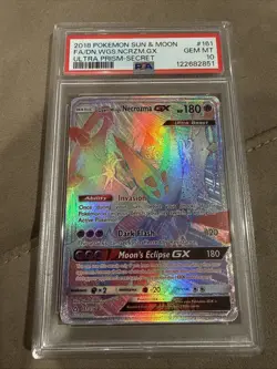 Pokemon Ultra Prism Dawn Wings Necrozma Gx Rainbow PSA 10 - Image 1