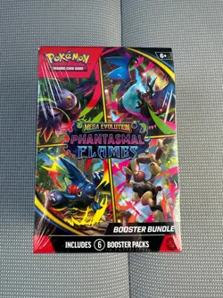 Pokemon TCG Mega Evolution Phantasmal Flames Booster Bundle New Sealed - Image 1