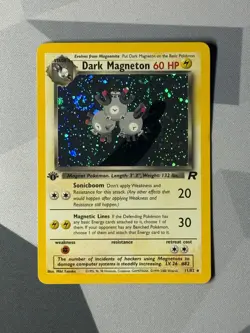 Pokemon Cards Dark Magneton 11/82 1ST EDITION Team Rocket Holo Rare - Image 1