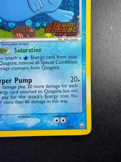 Pokemon Quagsire EX Team Rocket Returns 26/109 Reverse Holo STAMPED 2004 - Image 5