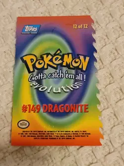 1999 TOPPS POKEMON:THE FIRST MOVIE ANIMATION EDITION #12 DIE-CUT DRAGONITE... - Image 2