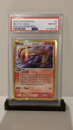 2006 Pokemon EX Dragon Frontiers Milotic Delta Species Holo 5/101 - PSA 8 - Image 1