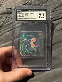 1998 Pokemon Amada Super DX D82 Hologram Sticker Mew Ghost Rare CGC 7.5 - Image 1