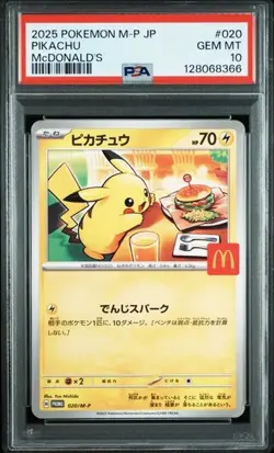 2025 POKEMON JAPANESE M-P PROMO #020 PIKACHU McDONALD'S (CSC051966) 820650850509 - Image 1