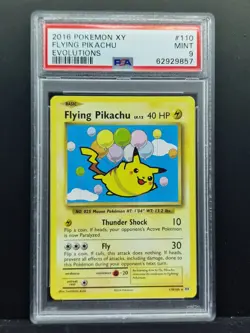 Flying Pikachu 110/108 XY Evolutions Secret Rare Mint PSA 9 Pokemon Card - Image 1