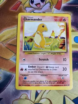 Charmander 46/102 1999-2000 4th Print Near Mint UK Common Base Set Pokemon - Image 1