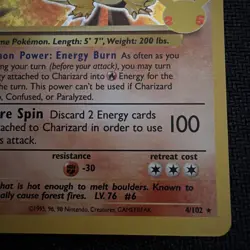 Pokemon Charizard 4/102 Celebrations: Classic Collection Holo - Image 5