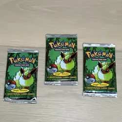 Lot of 3 Pokemon Jungle 1st Edition Booster Packs WOTC. Factory sealed - Image 1