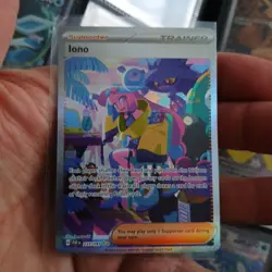 Iono 237/091 SV: Paldean Fates Holo SIR Illustration Pokemon Full Art - Image 1