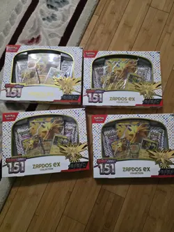 POKEMON TCG SCARLET & VIOLET 151 ZAPDOS EX COLLECTION BOX FACTORY SEALED NEW x4 - Image 1