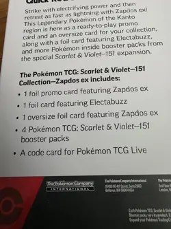 POKEMON TCG SCARLET & VIOLET 151 ZAPDOS EX COLLECTION BOX FACTORY SEALED NEW x4 - Image 3