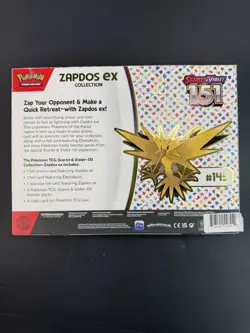 Pokemon TCG Scarlet & Violet 151 Zapdos EX Collection Box NEW SEALED - Image 5