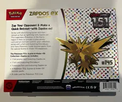 Pokemon TCG Scarlet & Violet 151 Zapdos EX Collection Box Sealed NEW - Image 2