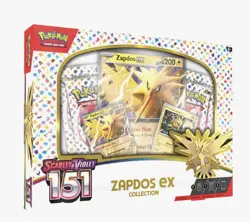 Pokemon TCG Scarlet & Violet 151 Zapdos EX Collection Box Sealed NEW - Image 1