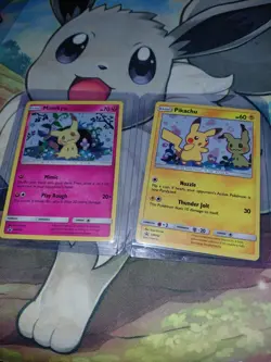 Pokemon TCG Pikachu & Mimikyu SM162 SM163 Promo Sun & Moon Holo NM Lot - Image 1