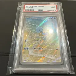 2023 #170 Pokemon Mew English 151 Squirtle Illustration Rare IR 170/165 PSA 9 - Image 2