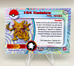 2000 Pokemon Card - Topps Chrome - Kadabra #64 - TV Animation Series - Image 3