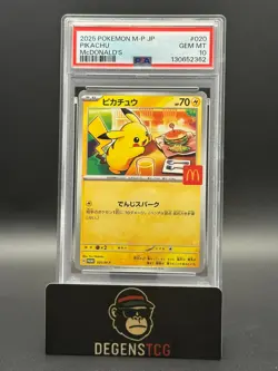 Pikachu - 020/M-P 020/M-P M-P Promotional Cards Regular (Japanese) PSA 10 - Image 1