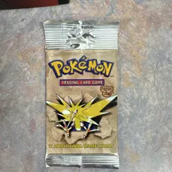 Pokemon Fossil Booster Pack Zapdos 11 Cards WOTC LONG CRIMP Factory seal - Image 1