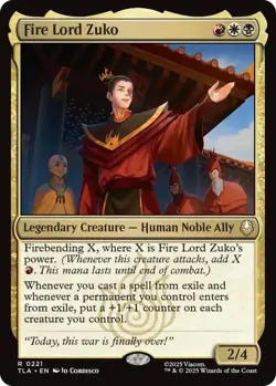 *foil FIRE LORD ZUKO 0221 Avatar The Last Airbender MTG - Image 1